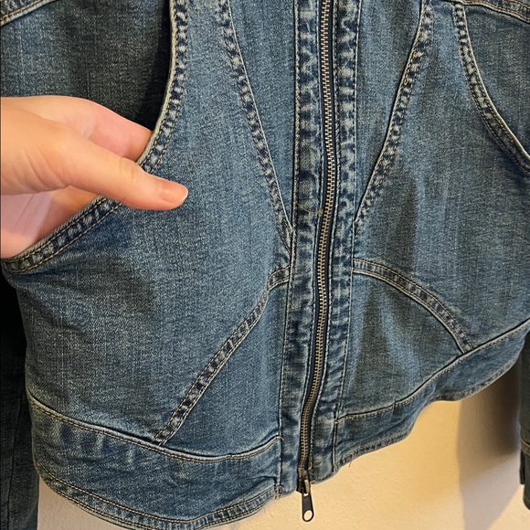 Wild Fable Dark Blue Jean Jacket - Picture 3 of 7